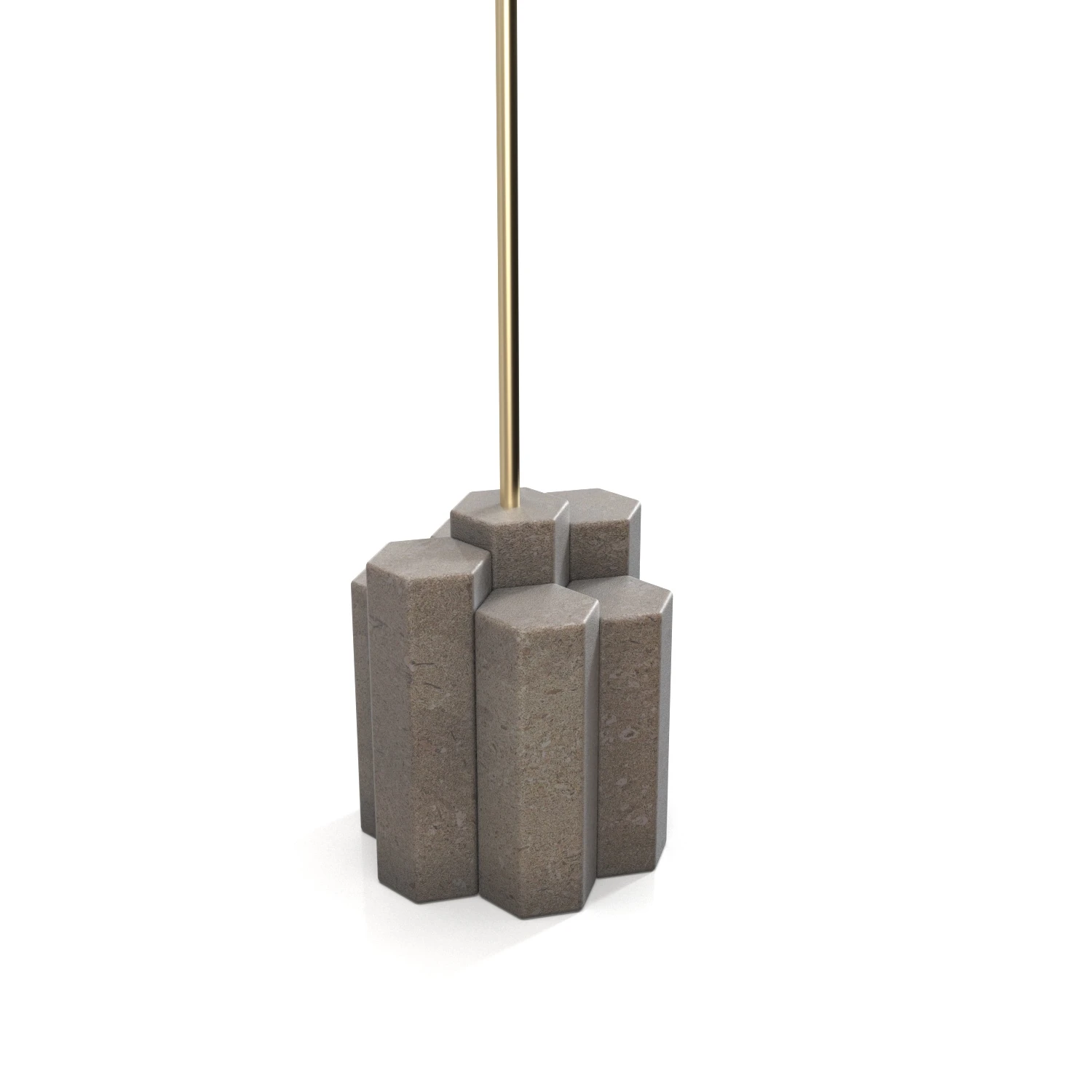 Metal Buffet Rattan Shade Lamp 3D Model_04